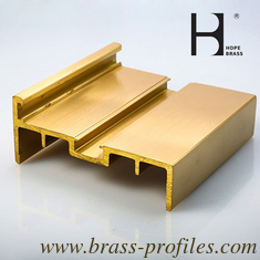China Customer Designed Brass Door &amp; Window Frame Section Copper Extruded Section supplier